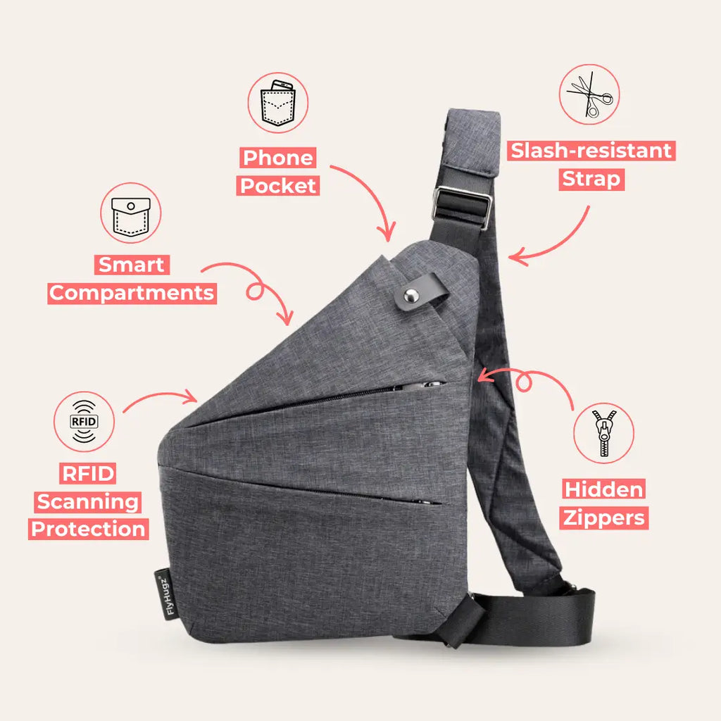 Flyhugz® Anti Theft Travel Bag