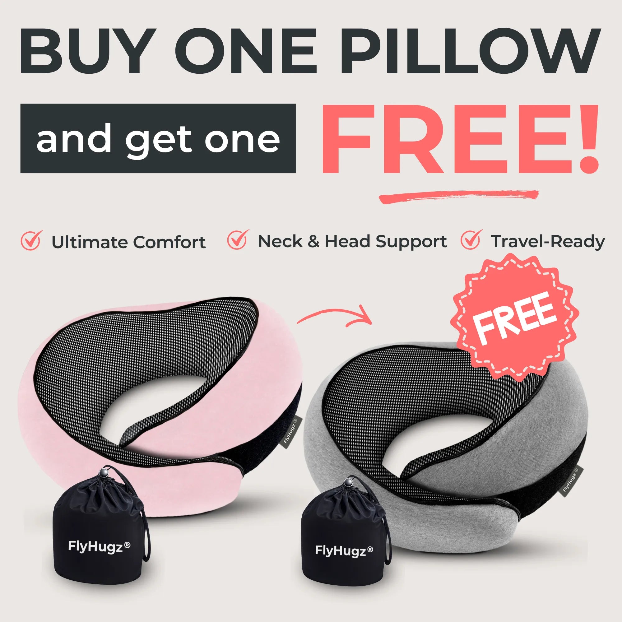 BOGO - The Original Flyhugz® Travel Pillow