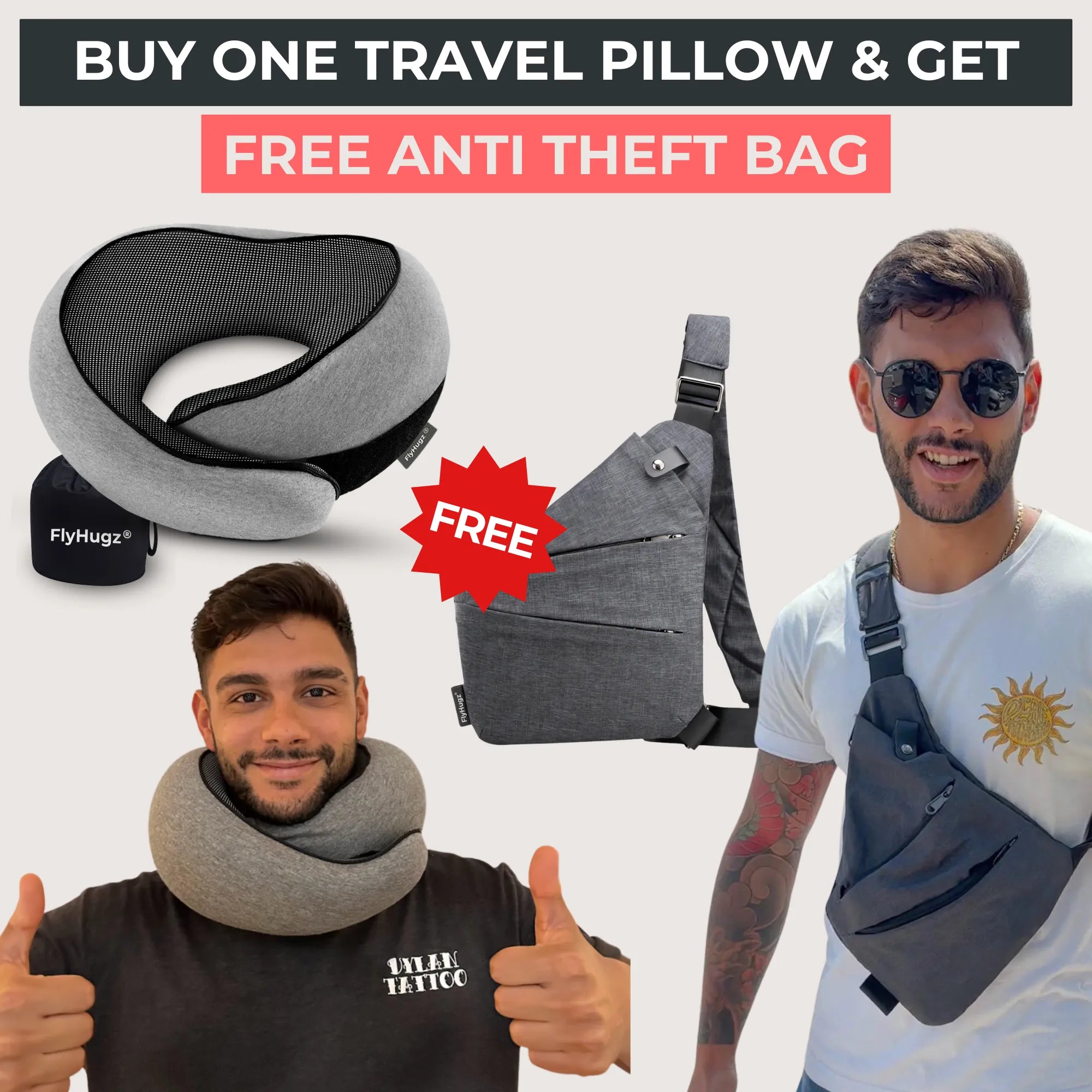 BOGO - Flyhugz® Travel Comfort & Security Bundle