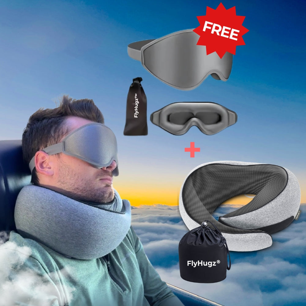Flyhugz® FREE Sleep Mask with every pillow — ends TODAY!