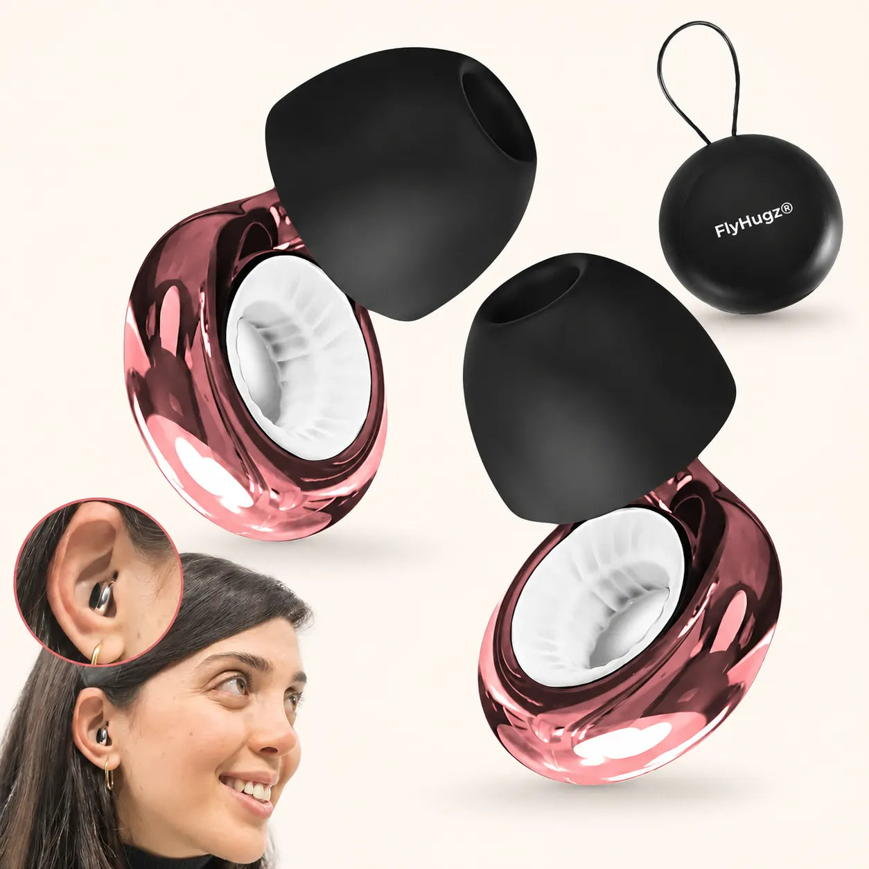 Flyhugz® Noise Reducing Travel Earplugs
