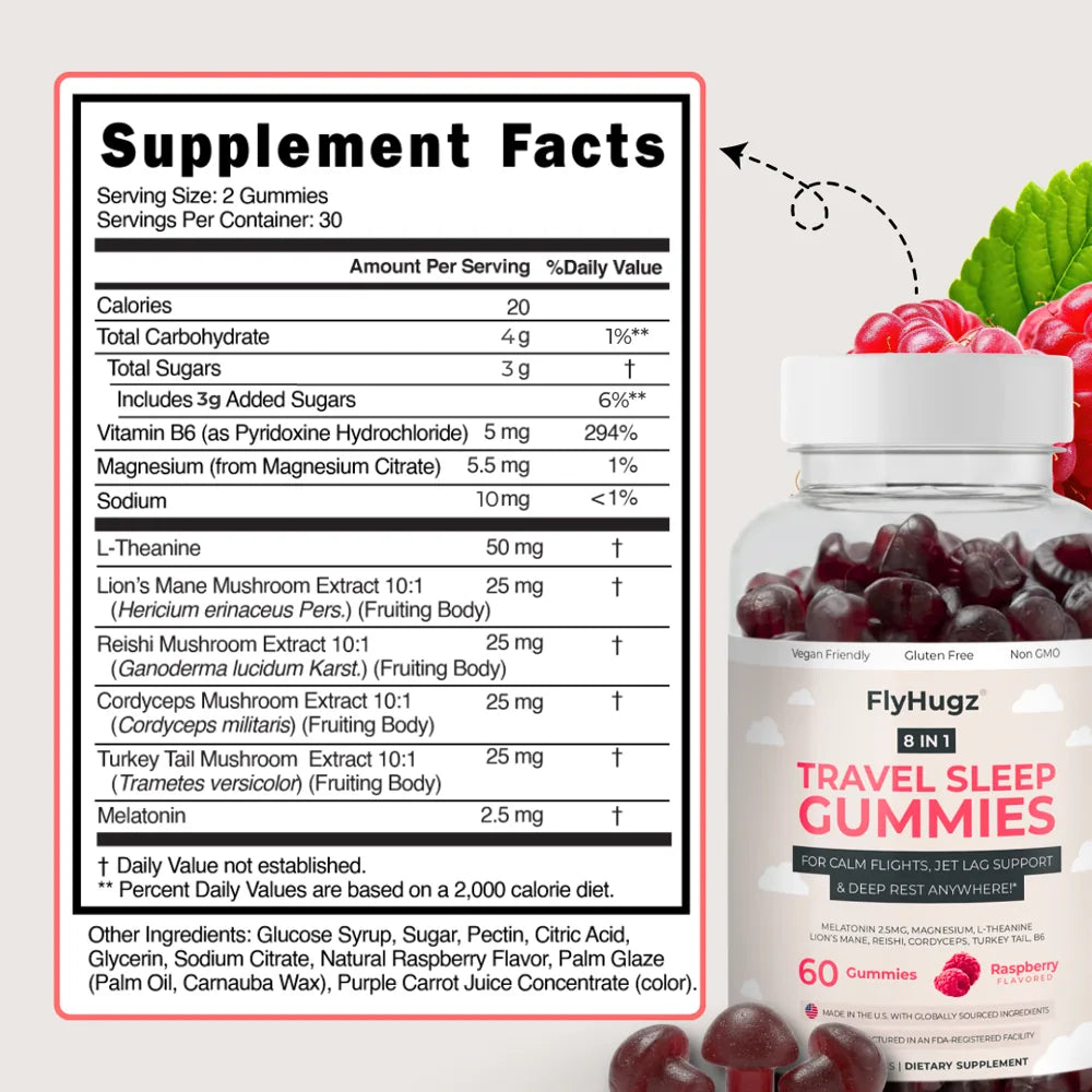 Flyhugz® Travel Sleep Gummies